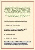 &NewLine;WGU D116 PA EXAM &sol;APPROVED WGU D116 ADVANCED PHARMACOLOGY PRE ASSESSMENT EXAM ACTUAL 2026 &sol;2027 PREMIUM PRACTICE QUESTIONS AND STUDY GUIDE ACCURATE EXAM COMPLETE REAL QUESTIONS AND CORRECT DETAILED ANSWERS WITH RATIONALES &lpar;100&percnt; CORRECT VERIFIED SOLUTION