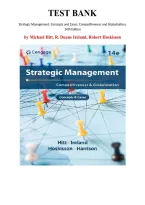 Strategic Management&colon; Concepts and Cases&colon; Competitiveness and Globalization&comma; 14th Edition  &mdash; by Michael Hitt&comma; R&period; Duane Ireland &vert; Complete Test Bank &lpar;Ch&period; 1-13&rpar;