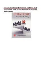 TEST BANK For Strategic Management&comma; 6th Edition 2026&NewLine; By Rothaermel Frank&comma; Verified Chapters 1 - 12&comma; Complete Newest Version&NewLine;