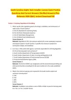 South Carolina Septic Tank Installer License Exam Practice&NewLine;Questions And Correct Answers &lpar;Verified Answers&rpar; Plus&NewLine;Rationale 2026 Q&A&vert; Instant Download Pdf
