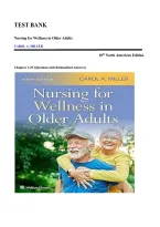 Test Bank for Nursing for Wellness in Older Adults 10th Edition by Carol A&period; Miller &ndash; All Chapters 1-29 Complete Questions with Rationalized Answers