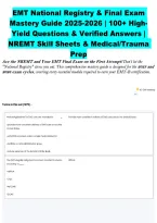 EMT Final Exam Flashcards &ndash; Comprehensive Emergency Medical Technician Exam Review with Practice Questions on Patient Assessment&comma; Airway Management&comma; Trauma&comma; Medical Emergencies&comma; and EMS Operations&NewLine;&NewLine;