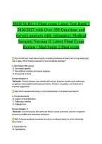 MED SURG 2 Final exam Latest Test Bank 2 2026&sol;2027 with Over 350 Questions and correct answers with rationales &vert; Medical Surgical Nursing II Latest Final Exam Review &sol; Med Surge 2 final exam&NewLine;