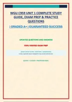 WGU C959 UNIT 1 COMPLETE STUDY GUIDE&comma; EXAM PREP & PRACTICE QUESTIONS