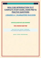WGU C182 INTRODUCTION TO IT COMPLETE STUDY GUIDE&comma; EXAM PREP & PRACTICE QUESTIONS