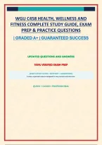 WGU C458 HEALTH&comma; WELLNESS AND FITNESS COMPLETE STUDY GUIDE&comma; EXAM PREP & PRACTICE QUESTIONS
