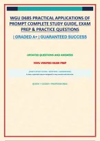 WGU D685 PRACTICAL APPLICATIONS OF PROMPT COMPLETE STUDY GUIDE&comma; EXAM PREP & PRACTICE QUESTIONS