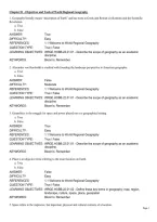 TEST BANK FOR WORLD REGIONAL GEOGRAPHY&comma; 7TH EDITION BY JOSEPH J&period; HOBBS &vert; ALL CHAPTERS &vert; QUESTIONS & 100&percnt; VERIFIED ANSWERS