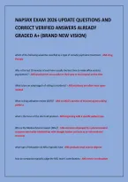 NAPSRX EXAM 2026 UPDATE QUESTIONS AND&NewLine;CORRECT VERIFIED ANSWERS ALREADY&NewLine;GRADED A&plus; &lpar;BRAND NEW VISION&rpar;