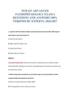 NUR 631 EXAM BUNDLE QUESTIONS WITH VERIFIED ANSWERS