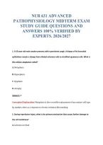 NUR 631 ADVANCED&NewLine;PATHOPHYSIOLOGY MIDTERM EXAM&NewLine;STUDY GUIDE QUESTIONS AND&NewLine;ANSWERS 100&percnt; VERIFIED BY&NewLine;EXPERTS&period; 2026&sol;2027
