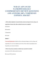 NUR 631 EXAM BUNDLE QUESTIONS WITH VERIFIED ANSWERS