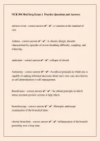 NUR 304 Med Surg Exam 1 2026 &vert; Medical-Surgical Nursing Exam Prep & Study Guide
