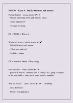 NUR 304 - Exam -1 Practice Questions and Answers&period;pdf