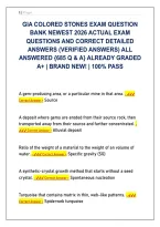 GIA Gemology Lab & Optical Properties Test Bank 2026&colon; Actual Questions & Detailed Mineral Solutions