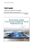 Test Bank for Business Data Communications and Networking 13th Edition by FitzGerald&comma; Dennis & Durcikova &ndash; Complete Exam Questions & Answers