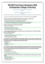 NR 606 Final Exam Questions 2026 Chamberlain College of Nursing 75 Multiple-Choice Questions with Correct Answers &NewLine;Highlighted  