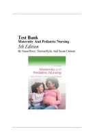 Test Bank - Maternity and Pediatric Nursing 5th Edition By Susan Ricci&semi; Theresa Kyle&semi; Susan Carman 9781975139766 Chapter 1- 51 Complete Guide&period;LATEST&NewLine;