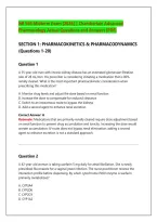 NR 566 Midterm Exam 2026 &vert; Advanced Pharmacology &vert; Practice Questions & Answers with Rationales