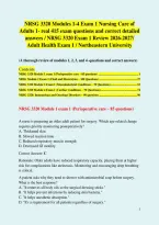 Bundle for NRSG 3320 Exams 1 and 2 Nursing Care of Adults 1- real 650&plus; exam questions and correct answers with rationales&sol; NRSG 3320 Exam 1 &  2 Review Bundle 2026-2027&sol; Adult Health Exams 1 and 2 &sol; Northeastern University
