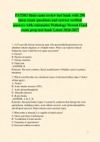 PATHO final exam review test bank with 290 latest exam questions and correct verified answers with rationales&sol; Pathology Newest Final exam prep test bank Latest 2026-2027