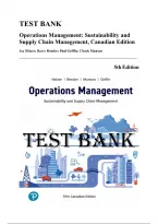 Test Bank &mdash; Operations Management&colon; Sustainability and Supply Chain Management&comma; 5th Canadian Edition &lpar;Heizer&comma; Render&comma; Munson&comma; Griffin&comma; 2025&rpar; &vert; All Chapters 1-16 Covered&NewLine;