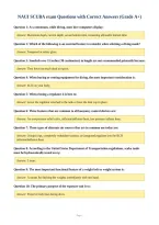 NAUI SCUBA exam Questions with Correct Answers &lpar;Grade A&plus;&rpar;