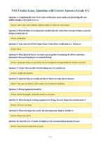 NAUI Scuba Exam&comma; Questions with Correct Answers &lpar;Grade A&plus;&rpar;&NewLine;