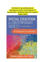Test Bank For Special Education in Contemporary Society An Introduction to Exceptionality 7th Edition By M&period; Gargiulo&NewLine;
