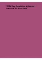 ICAEW Tax Compliance & Planning&colon; Corporate & Capital Gains &lpar;1&rpar; 2026&ndash;2027 &vert; Corporate Tax&comma; Capital Gains&comma; Tax Planning&comma; Compliance & Exam Review