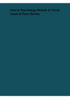 Intro to Psychology Module 8 Study Guide & Exam Review 2026&ndash;2027 &vert; Key Concepts&comma; Psychological Theories&comma; Behavior&comma; Research & Exam Preparation