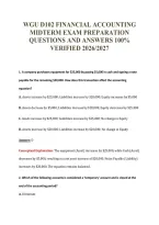 WGU D102 EXAM PACKAGE DEAL 100&percnt; VERIFIED 2026&sol;2027