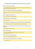 NSG 318 EXAM 3 Questions with Correct Answers &lpar;Grade A&plus;&rpar;