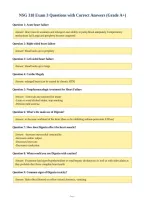 NSG 318 Exam 3 Questions with Correct Answers &lpar;Grade A&plus;&rpar;