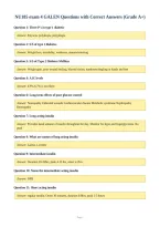 NU185 exam 4 GALEN Questions with Correct Answers &lpar;Grade A&plus;&rpar;