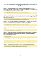 NUR 104 Practice Test Assessment Questions with Correct Answers&NewLine;&lpar;Grade A&plus;&rpar;