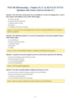 NUR 106 &lpar;Pharmacology - Chapters 26&comma; 27&comma; & 28&rpar; NCLEX STYLE&NewLine;Questions with Correct Answers &lpar;Grade A&plus;&rpar;