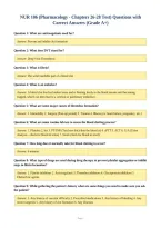 NUR 106 &lpar;Pharmacology - Chapters 26-28 Test&rpar; Questions with&NewLine;Correct Answers &lpar;Grade A&plus;&rpar;
