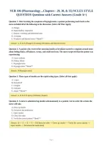 NUR 106 &lpar;Pharmacology&period;&period;&period;&period;Chapters - 29&comma; 30&comma; & 35&rpar; NCLEX STYLE&NewLine;QUESTION Questions with Correct Answers &lpar;Grade A&plus;&rpar;