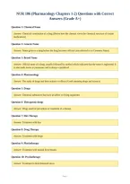 NUR 106 &lpar;Pharmacology Chapters 1-2&rpar; Questions with Correct&NewLine;Answers &lpar;Grade A&plus;&rpar;