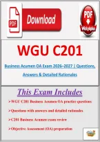 WGU C201 Business Acumen OA Exam 2026&ndash;2027 &vert; Questions&comma; Answers & Detailed Rationales
