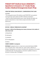 FISDAP EMT Medical Exam 2026&sol;2027 &vert; Questions & Answers &vert; A&plus; Grade Study Guide &vert; Medical Emergencies Exam Prep