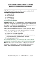 DENTAL HYGIENE FLORIDA LAWS AND RULES EXAM Questions and Answers&vert; Updated&vert; Pass Guaranteed