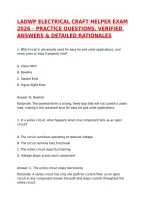 LADWP ELECTRICAL CRAFT HELPER EXAM 2026 &ndash; PRACTICE QUESTIONS&comma; VERIFIED ANSWERS & DETAILED RATIONALES