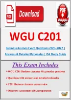 WGU C201 Business Acumen OA Exam 2026&ndash;2027 &vert; Questions&comma; Answers & Detailed Rationales