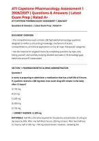 ATI Capstone Pharmacology Assessment 1 2026&sol;2027 &vert; Questions & Answers &vert; Latest Exam Prep &vert; Rated A&plus;