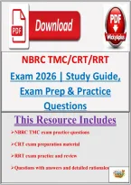 NBRC TMC&sol;CRT&sol;RRT Exam Questions & Answers 2026 &vert; Study Guide&comma; Practice Questions & Detailed Rationales