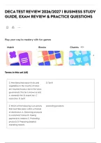 DECA TEST REVIEW 2026&sol;2027 &vert; BUSINESS STUDY GUIDE&comma; EXAM REVIEW & PRACTICE QUESTIONS