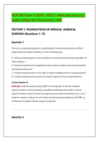 NUR 242 Exam 3 2026&sol;2027 &vert; Med-Surg Nursing Practice Questions & Answers with Rationales