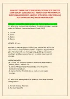 Qualified Swppp Practitioner &lpar;Qsp&rpar; Certification Practice &NewLine;Exam & Study Guide 2026&sol;2027 Newest Exam With Complete &NewLine;Questions And Correct Answers With Detailed Rationales &vert; &NewLine;Already Graded A&plus;&vert; &vert;Brand New Version&excl;&excl; 